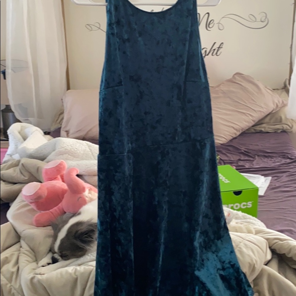 Beautiful green velvet dress